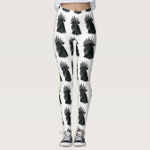 Ayam Cemani Rooster Head Leggings (Voorkant)