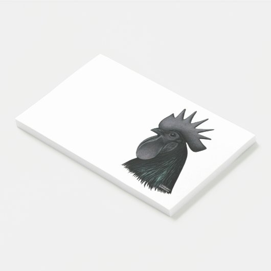 Ayam Cemani Rooster Head Post-it® Notes (Schuin)