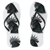 Ayam Cemani Rooster Head Teenslippers (Voetbed)