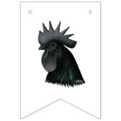 Ayam Cemani Rooster Head Vlaggetjes (Tweede vlag)
