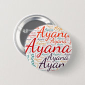 Ayana Ronde Button 5,7 Cm (Voorkant /achterkant)