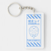 Ayanami Rei Neon Genesis Evangelion Thema badge Sleutelhanger (Voorkant)