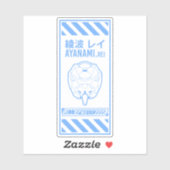 Ayanami Rei Neon Genesis Evangelion Theme Sticker (Vel)