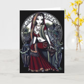 "Ayanna" Fantasy Wenskaart Kaart (Gele Bloem)