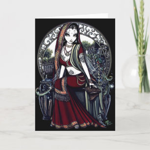 "Ayanna" Fantasy Wenskaart Kaart