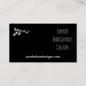 Ayasha Inheemse Floral Visitekaartje (Achterkant)