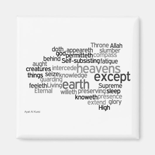 Ayat Al Kursi Magnet (Voorkant)