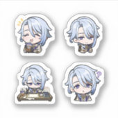 Ayato Genshin Impact 4 stuks stickerblad Sticker (Voorkant)