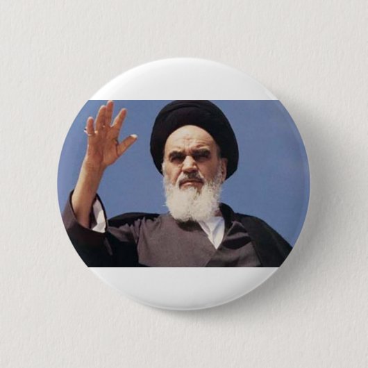 Ayatollah Khomeini Badge Ronde Button 5,7 Cm (Voorkant)