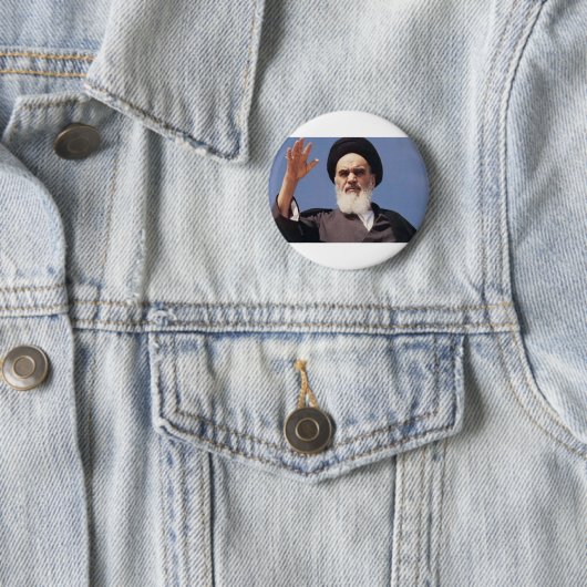 Ayatollah Khomeini Badge Ronde Button 5,7 Cm (In situ)