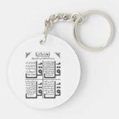 Ayatul Kursi 4 qul Islamic Muslim Arabic Pray Dua Sleutelhanger (Achterkant)