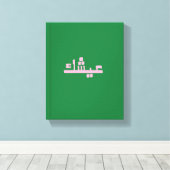 Aychek Tunesië Canvas Print | Retro Arabisch Dank (Insitu (Houten vloer))