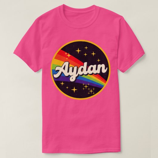 Aydan regenboog in ruimte  stijl t-shirt (Design voorkant)