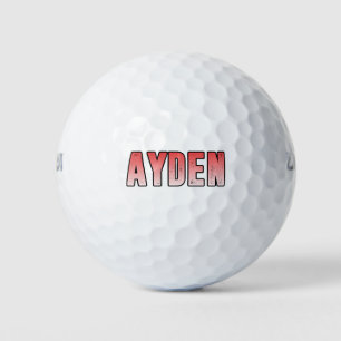 Ayden roze naam golfballen