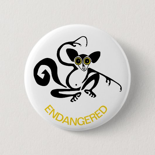 AYE-AYE - Dierenactivist - Primaat - Lemur- Ronde Button 5,7 Cm (Voorkant)