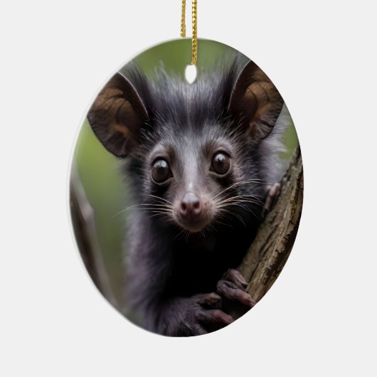 "Aye-aye in een boom" Keramisch Ornament (Rechts)