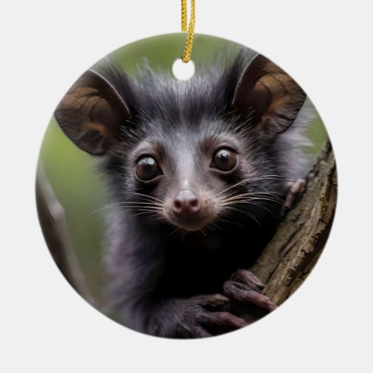 "Aye-aye in een boom" Keramisch Ornament (Voorkant)