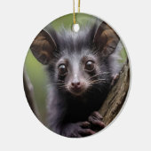 "Aye-aye in een boom" Keramisch Ornament (Links)