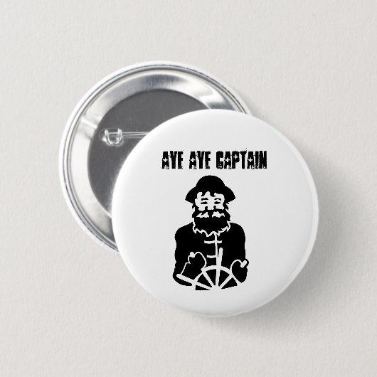 Aye aye kapitein Button (Voorkant /achterkant)
