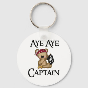Aye Aye Kapitein Teddy Bear Pirate Sleutelhanger