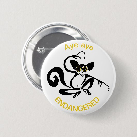 Aye-aye - toets ronde button 5,7 cm (Voorkant /achterkant)