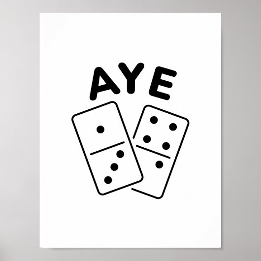 'Aye Domino' K-Pop Boygroup Meme Quote Poster (Voorkant)