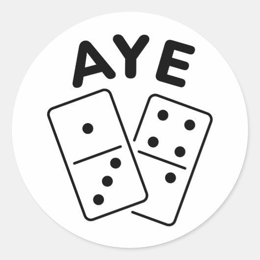 'Aye Domino' K-Pop Boygroup Meme Quote Ronde Sticker (Voorkant)