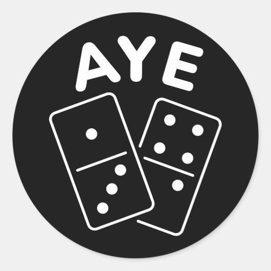 'Aye Domino' K-Pop Boygroup Meme Quote Ronde Sticker (Voorkant)