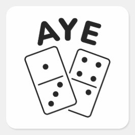'Aye Domino' K-Pop Boygroup Meme Quote Vierkante Sticker