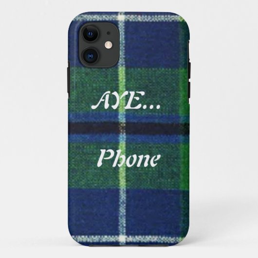 Aye Phone "Scottish Humor" Tartan I-Phone Case (Achterkant)