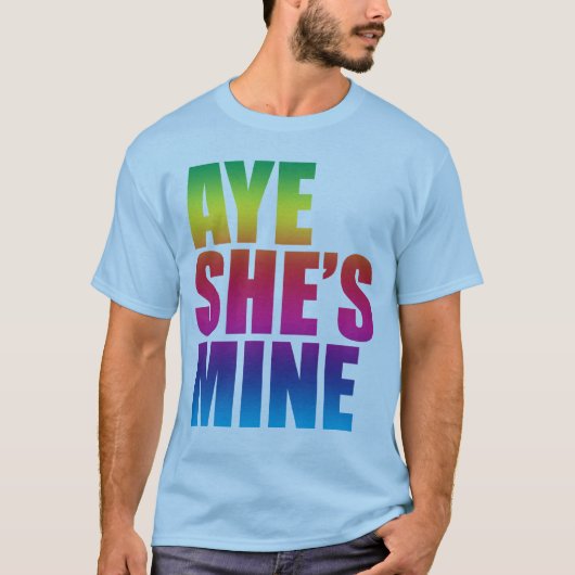 Aye Ze is een grappig T-shirt van Mine GLBT. (Voorkant)