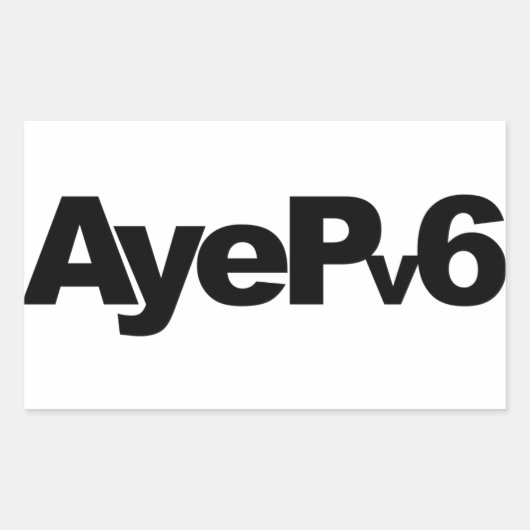 AyePV6-Sticker Rechthoekige Sticker (Voorkant)