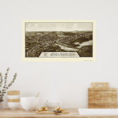 Ayer, MA Panorama Map - 1886 Poster (Keuken)