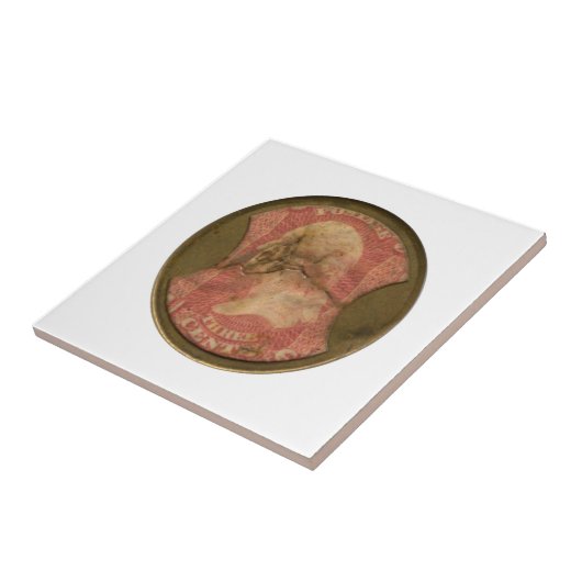 Ayers 3cent Enclosed Postage Tegeltje (Zijkant)