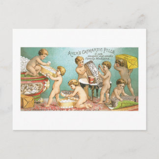 Ayers Cathartic Pills Babys Trading Card Briefkaart