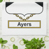 Ayers Family Crest Theedoek (Gevouwen)