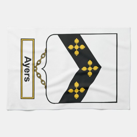 Ayers Family Crest Theedoek (Horizontaal)