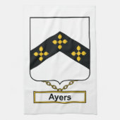 Ayers Family Crest Theedoek (Verticaal)