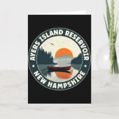 Ayers Island Reservoir New Hampshire T Shirt  Kaart (Voorkant)