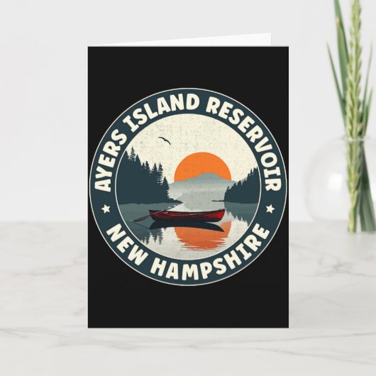 Ayers Island Reservoir New Hampshire T Shirt  Kaart (Voorkant)