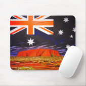 Ayers rock and australian flag muismat (Met muis)