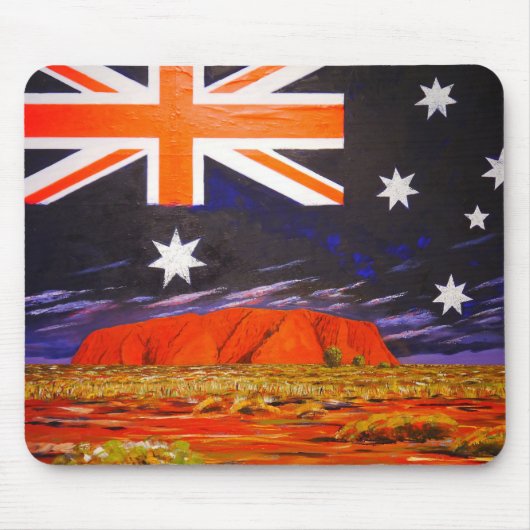 Ayers rock and australian flag muismat (Voorkant)