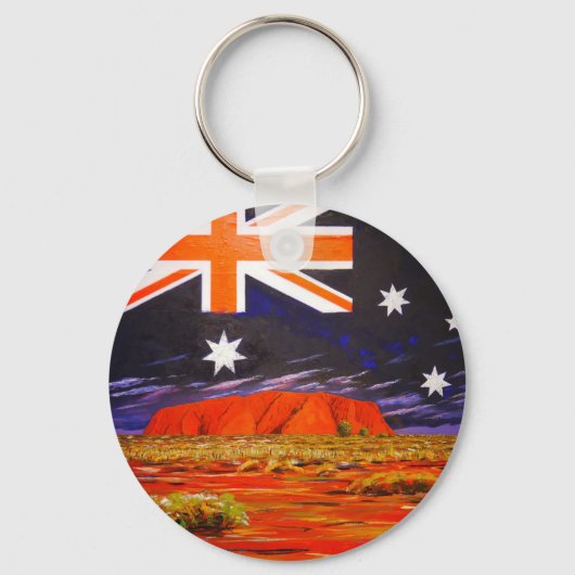 Ayers rock and australian flag sleutelhanger (Voorkant)