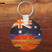 Ayers rock and australian flag sleutelhanger (Voorkant)