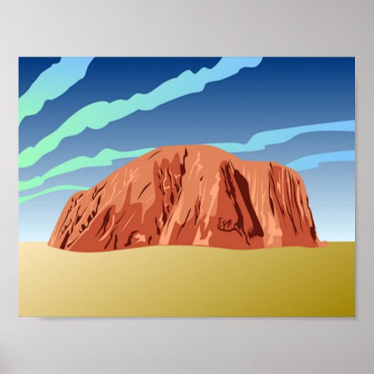 Ayers rock Australia Art Poster (Voorkant)