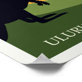 Ayers Rock Australia Kangaroos Travel Poster (Hoek)