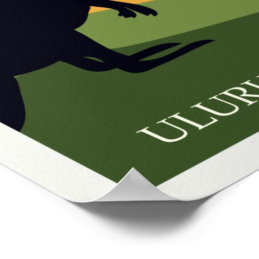  Ayers Rock Australia Kangaroos Travel Poster (Hoek)