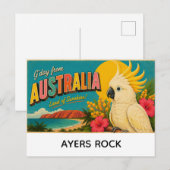 Ayers rock, Australië groeten Feestdagenkaart (Voorkant / Achterkant)