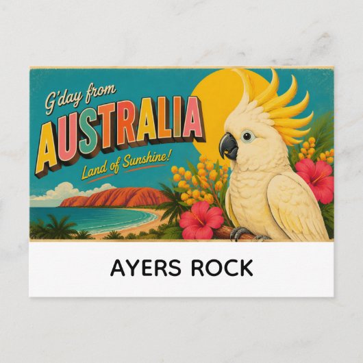 Ayers rock, Australië groeten Feestdagenkaart (Voorkant)
