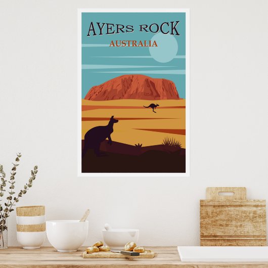Ayers Rock, Australië Travel Poster (Keuken)